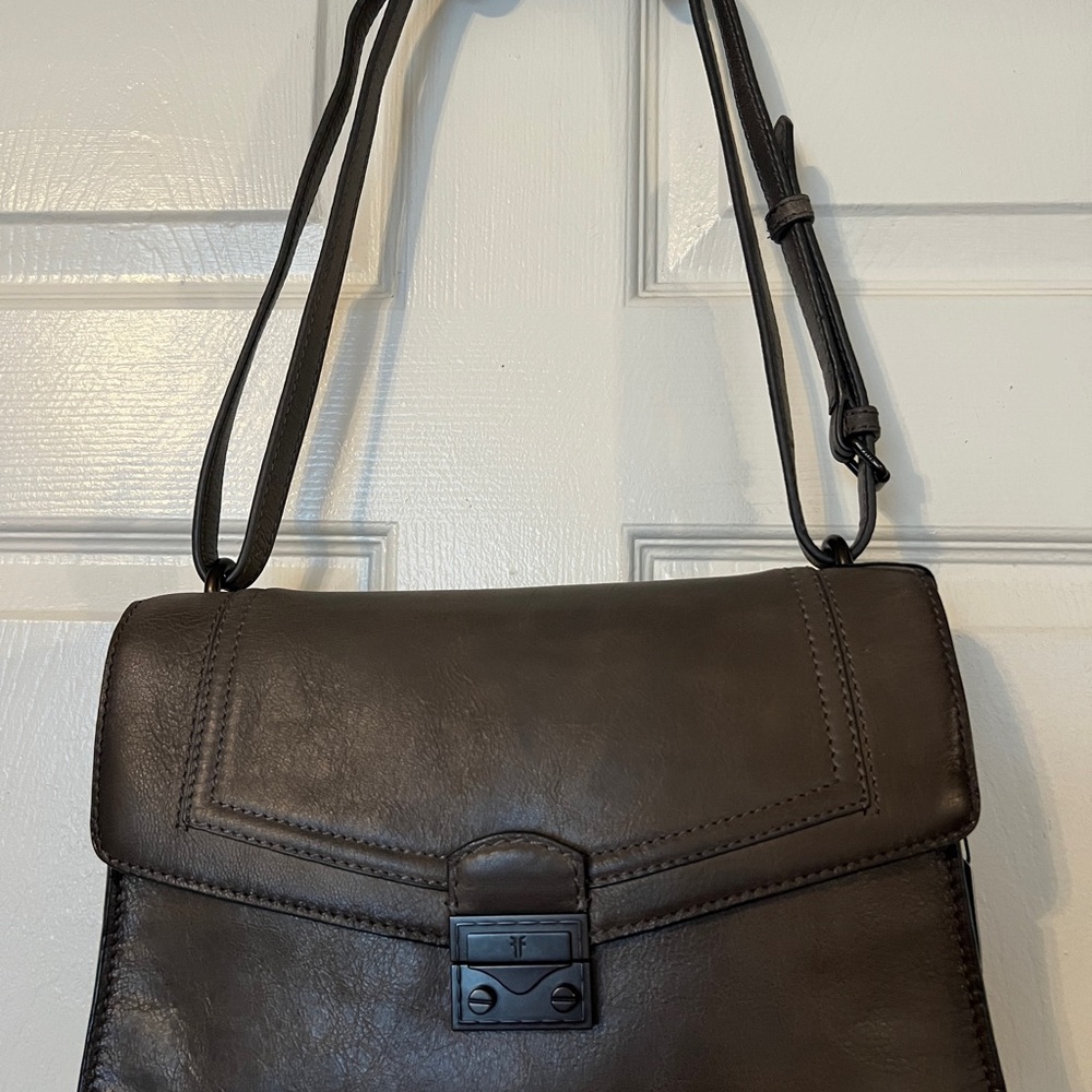 Frye Dark Brown Leather Shoulder Bag